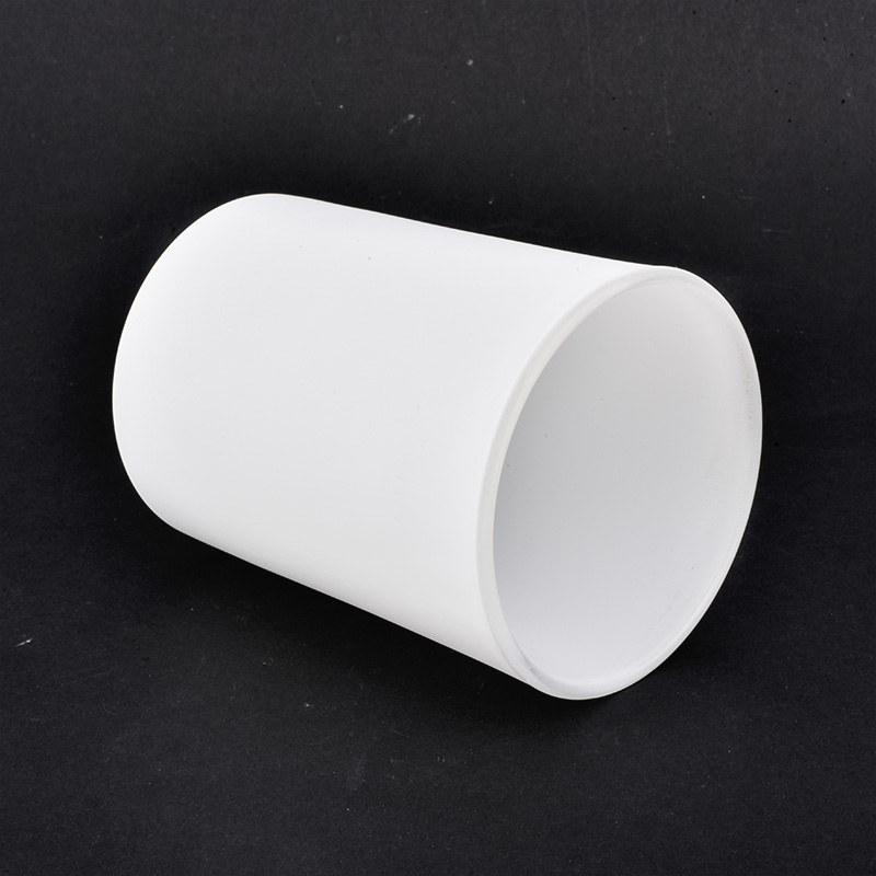 China 350ml Matte White Glass Candle Jar For Home Decoration