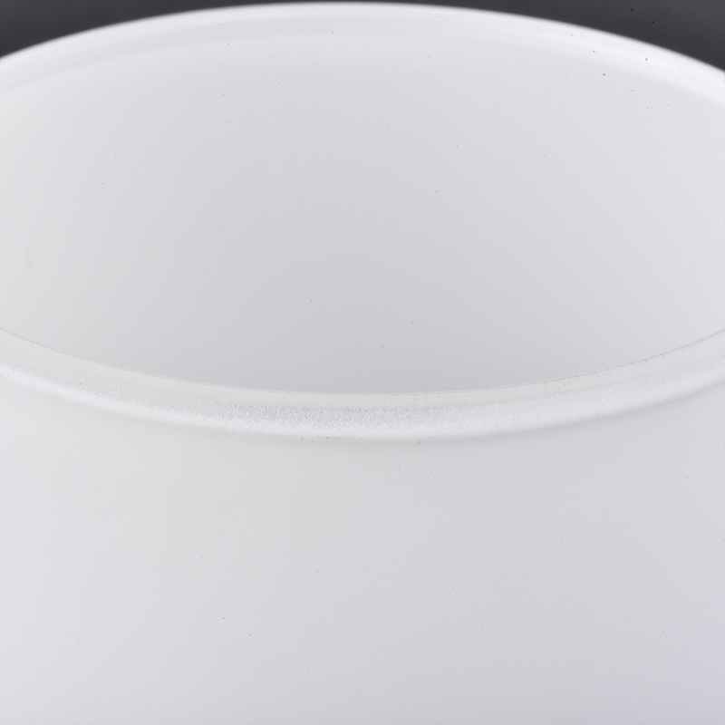 China 350ml Matte White Glass Candle Jar For Home Decoration
