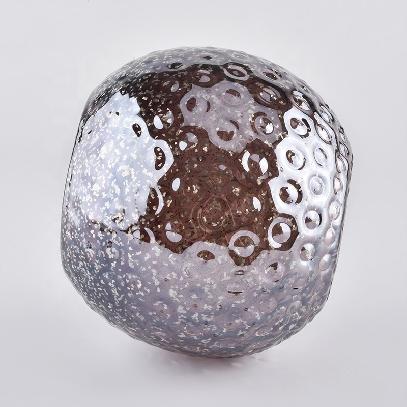 Large Capacity Ball Shaped Glass Candle Jars