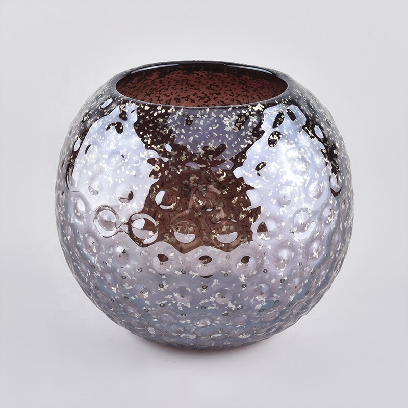 Large Capacity Ball Shaped Glass Candle Jars