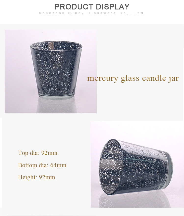 professional standard church mercury stand glass candle jar holder for wedding
