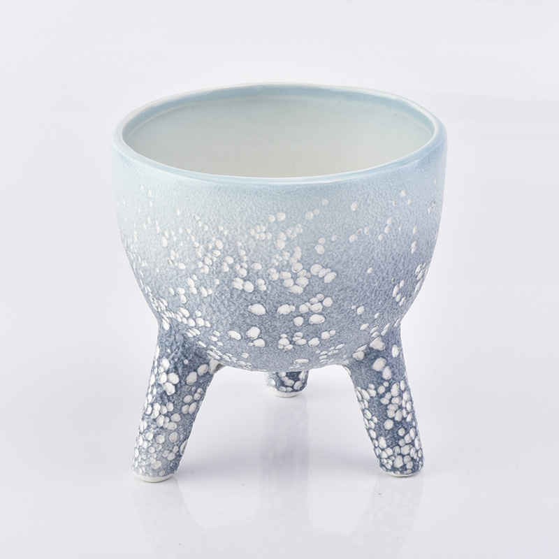 Three Feet Ceramic Candle Vessels