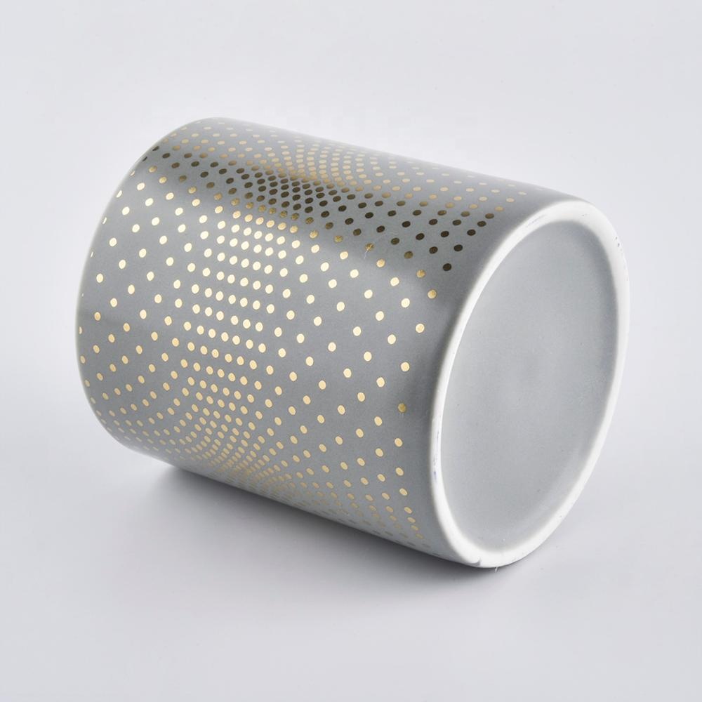 Luxury Cylinder Ceramic Jar Candle 10oz Wholesale