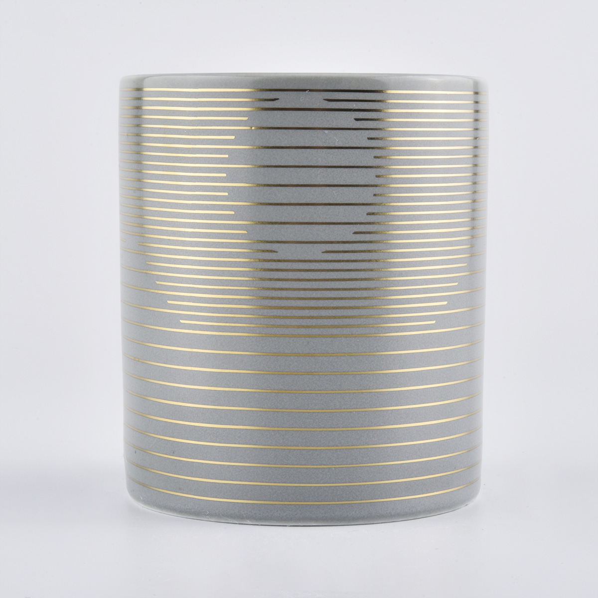 Custom Matte Ceramic Candle Vessels With Printing