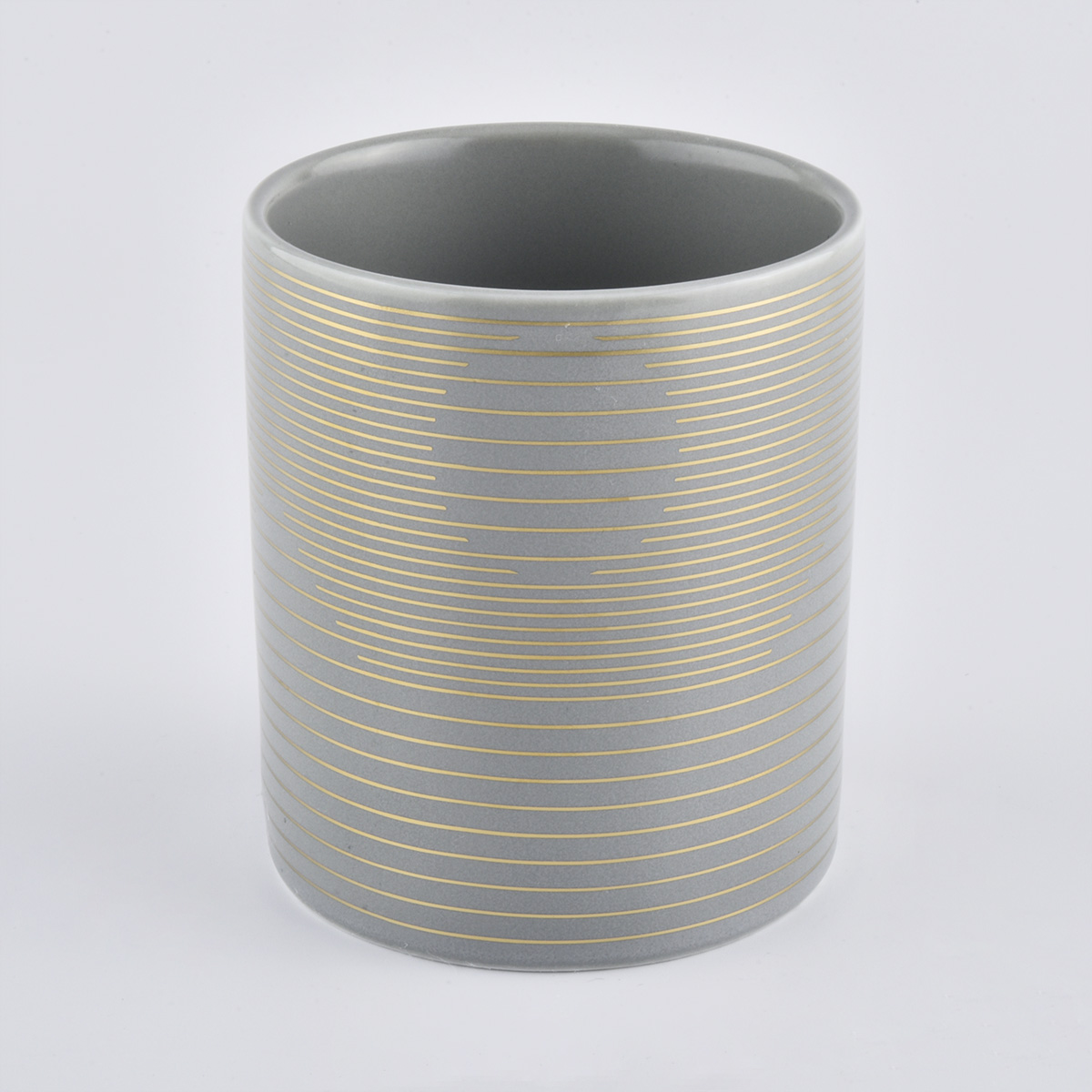 Custom Matte Ceramic Candle Vessels With Printing