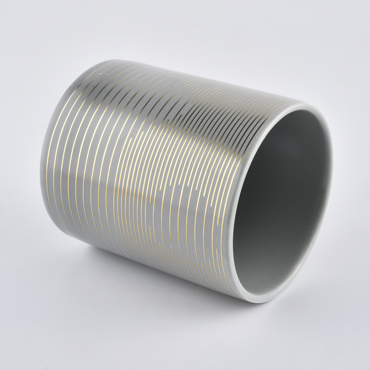 Custom Matte Ceramic Candle Vessels With Printing
