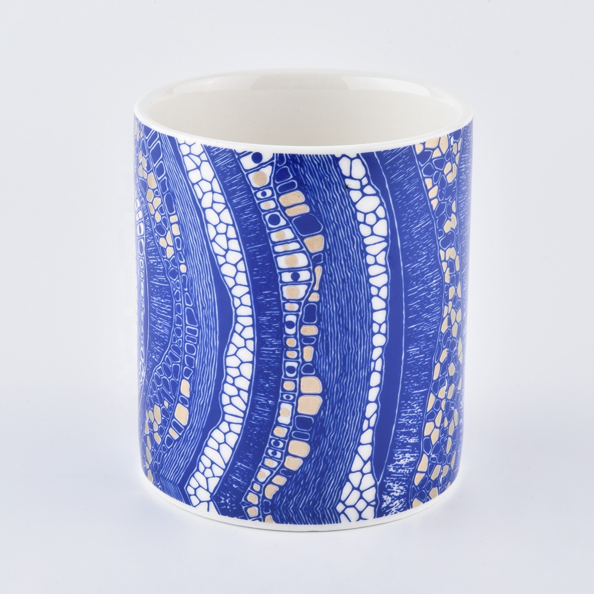 Luxury Decal Ceramic Candle Holders For Wedding Party