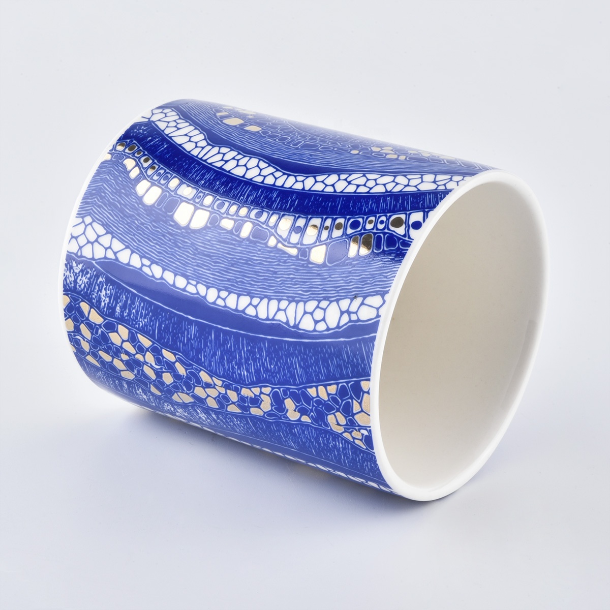 Luxury Decal Ceramic Candle Holders For Wedding Party