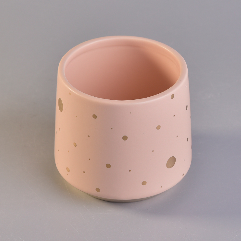 Ceramic Candle Vessels With Printing
