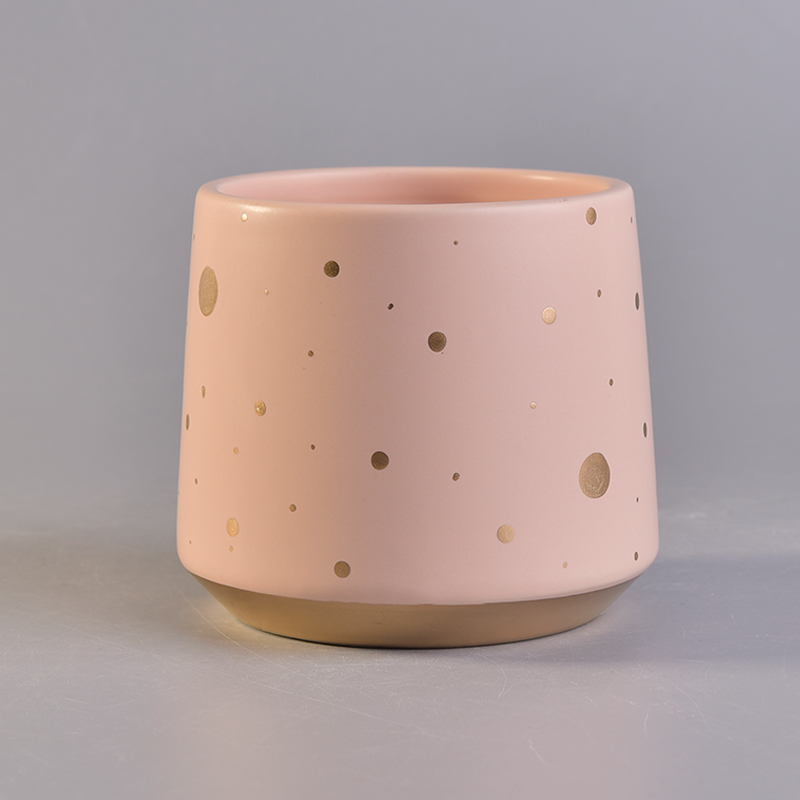 Ceramic Candle Vessels With Printing