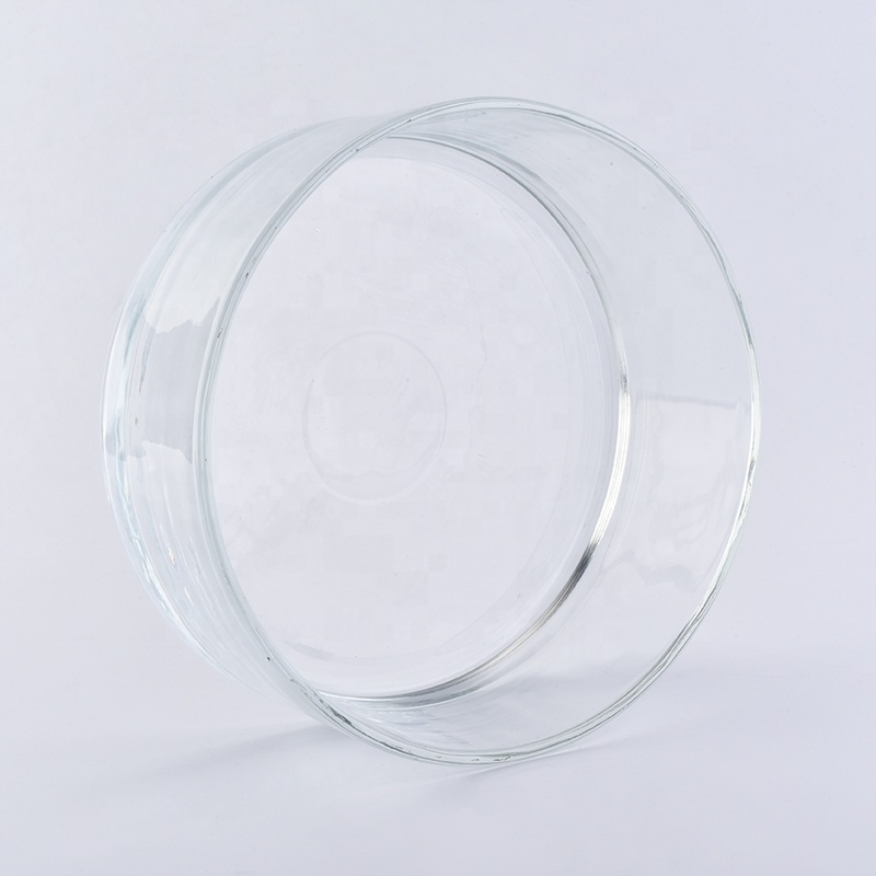 Large Capacity Round Shaped Crystal clear jars for candles