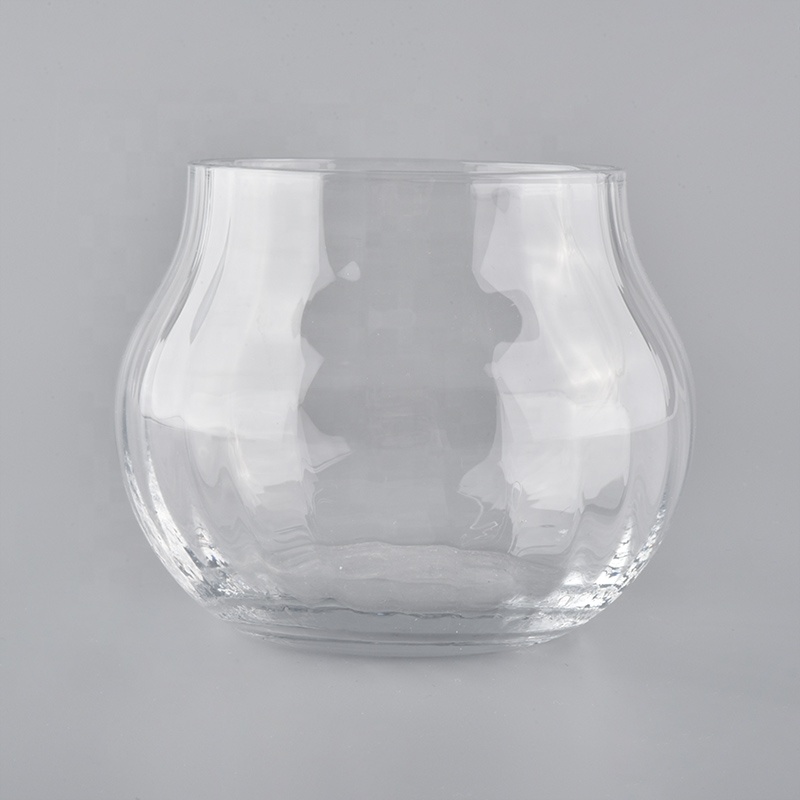 Hand Blown Glass Candle Container