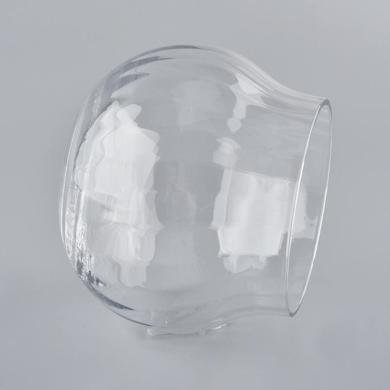 Hand Blown Glass Candle Container