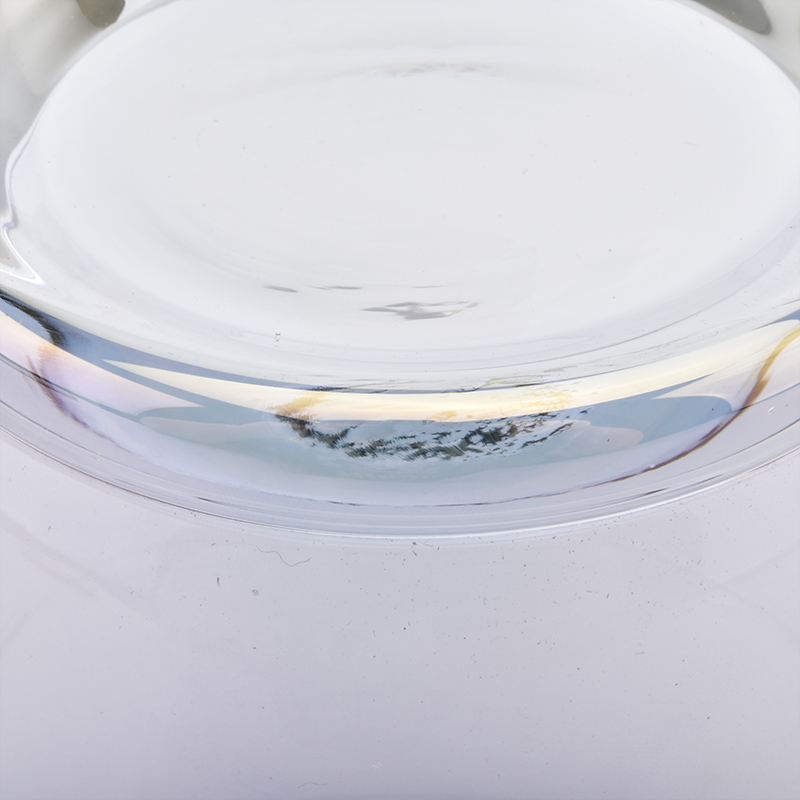Luxury Cylinder Candle Glass Jar With Ion Plating