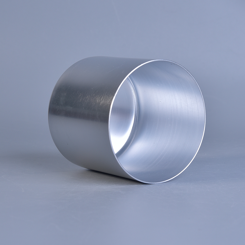 Silver Metal Candle Jar
