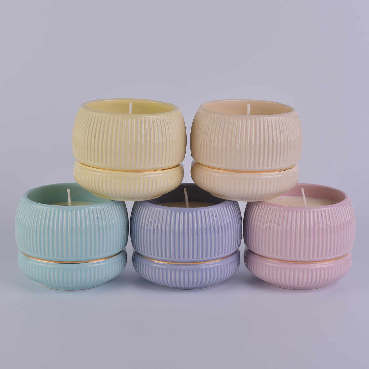 White Ceramic Candle Jar
