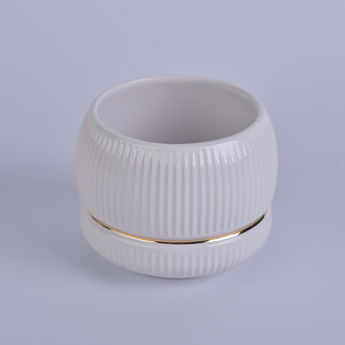 White Ceramic Candle Jar