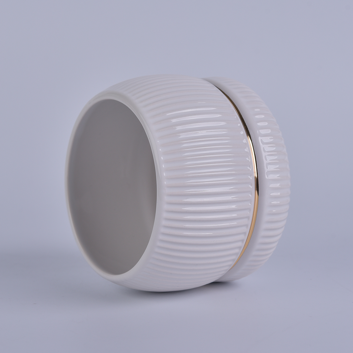 White Ceramic Candle Jar