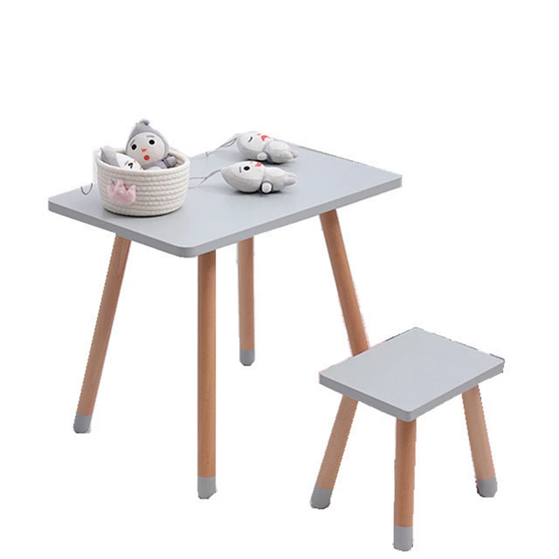 High Quality Kids Table and Chair Kindergarten Toddler Square Desk Children Home Furniture Set