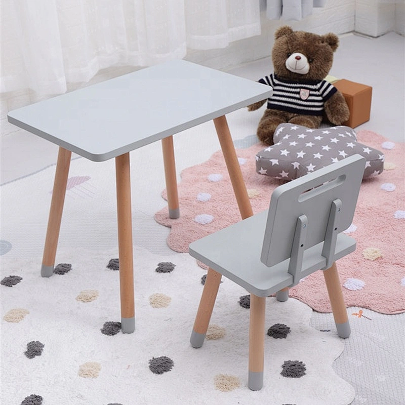 High Quality Kids Table and Chair Kindergarten Toddler Square Desk Children Home Furniture Set
