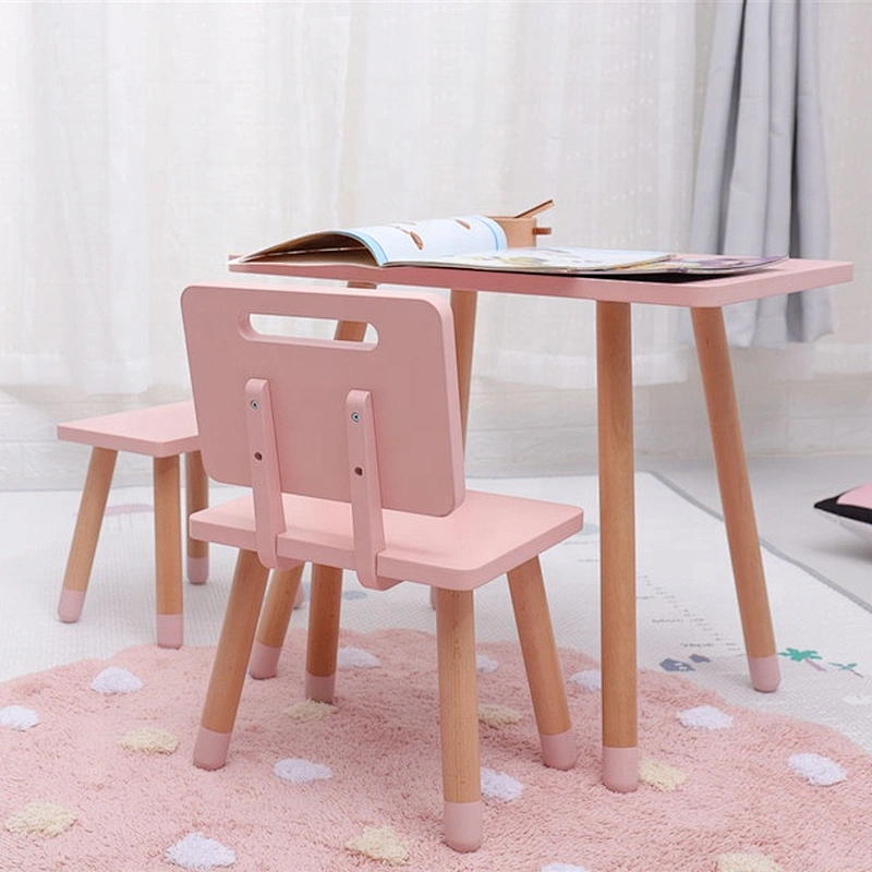 High Quality Kids Table and Chair Kindergarten Toddler Square Desk Children Home Furniture Set