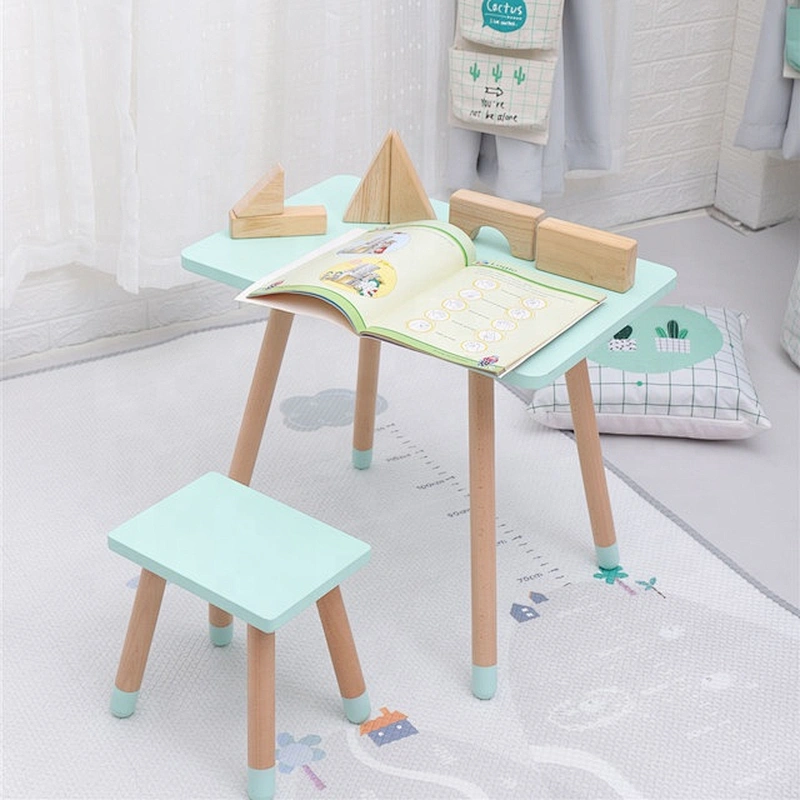 High Quality Kids Table and Chair Kindergarten Toddler Square Desk Children Home Furniture Set