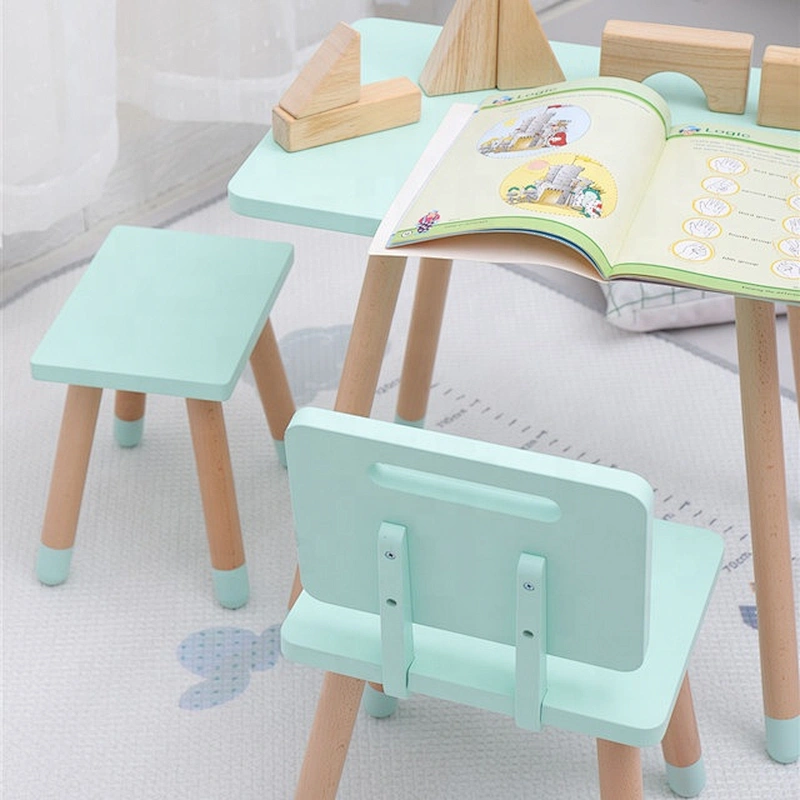 High Quality Kids Table and Chair Kindergarten Toddler Square Desk Children Home Furniture Set
