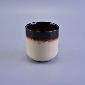 400ml Brown ceramic jar for candle making wholesales