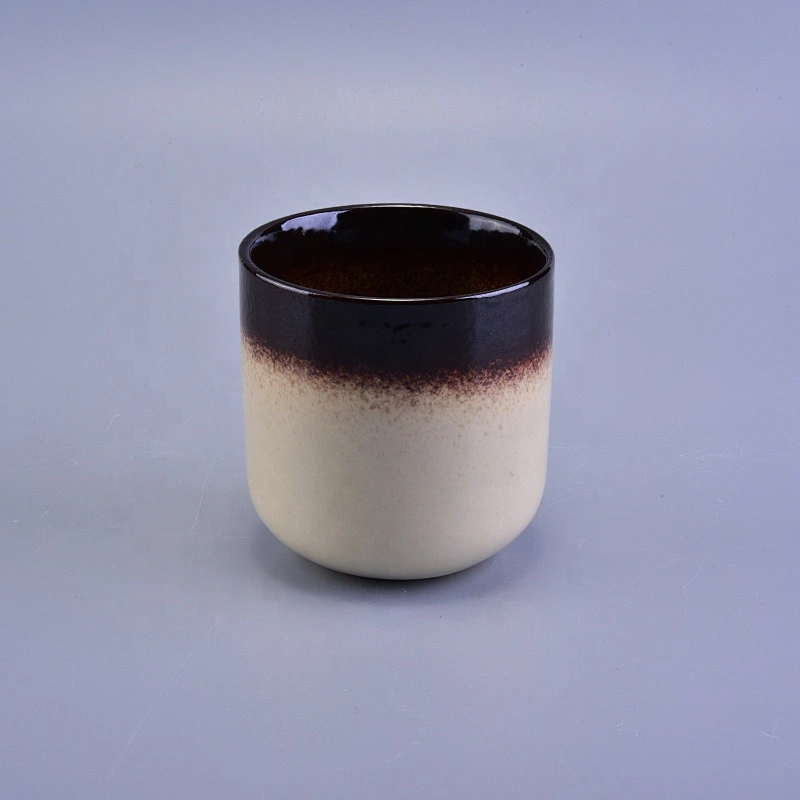 400ml Brown ceramic jar for candle making wholesales