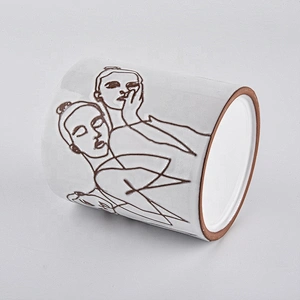 wholesale straight sided ceramic candle containers
