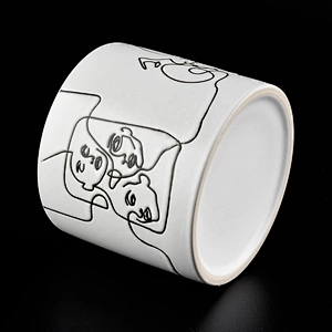 Hot custom logo matte white home decoration ceramic jars