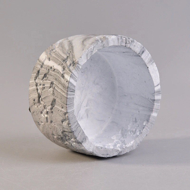 Customized concrete candle vessel for home decor