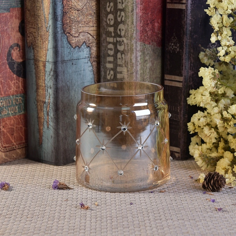 Wholesales luxury glass candle beauty container in bulk