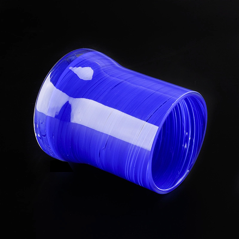 395ML blue Glass Candle Jar for Decoration