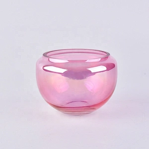Pink glass candle jars home decoration wholesale