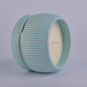Sunny design luxury color tealight ceramic candle vessel 10oz