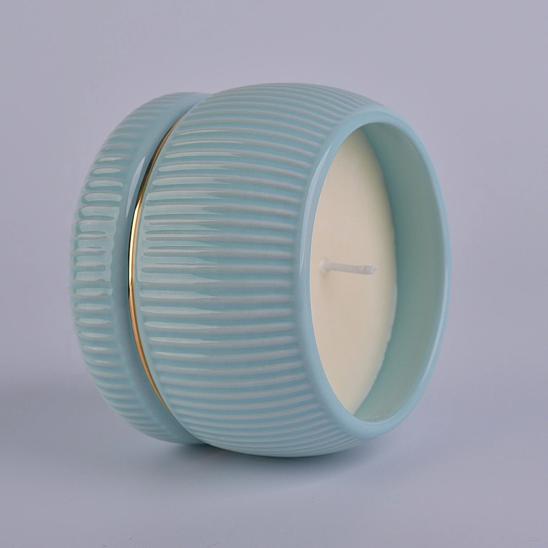 Sunny design luxury color tealight ceramic candle vessel 10oz