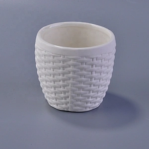 Wholesales Custom wax white ceramic candle holder 6oz 8oz 10oz