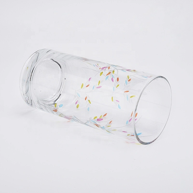 Handmade crystal pillar candle container tealight glass candles jars bottle home decor in bulk