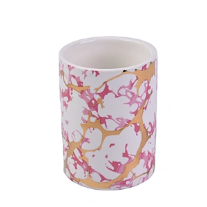 10oz 20oz Sunny design Wholesales custom pink cylinder ceramic candle jar