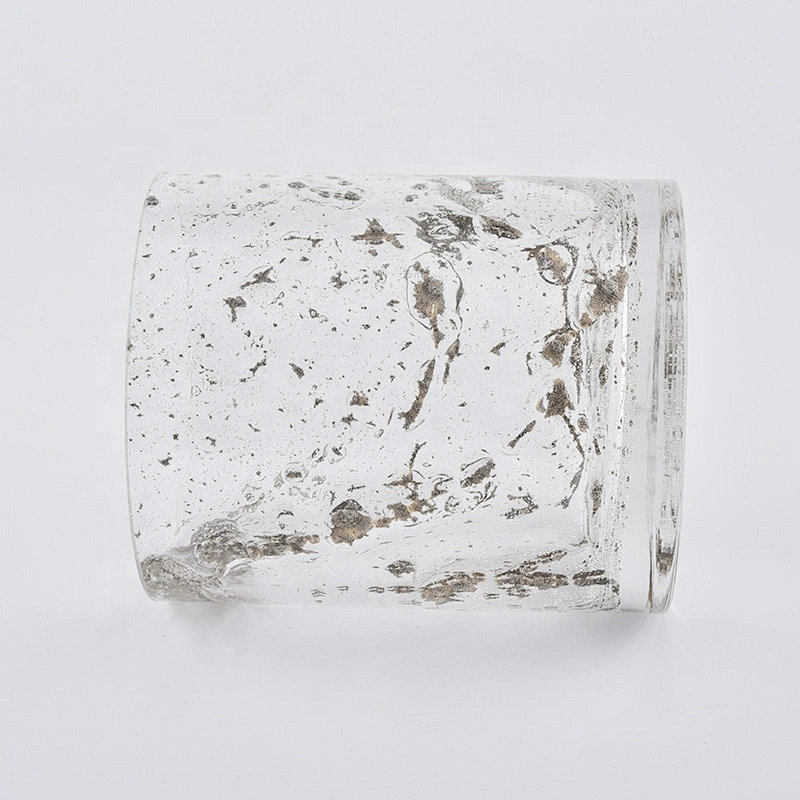 Crystal mercury glass candle holders
