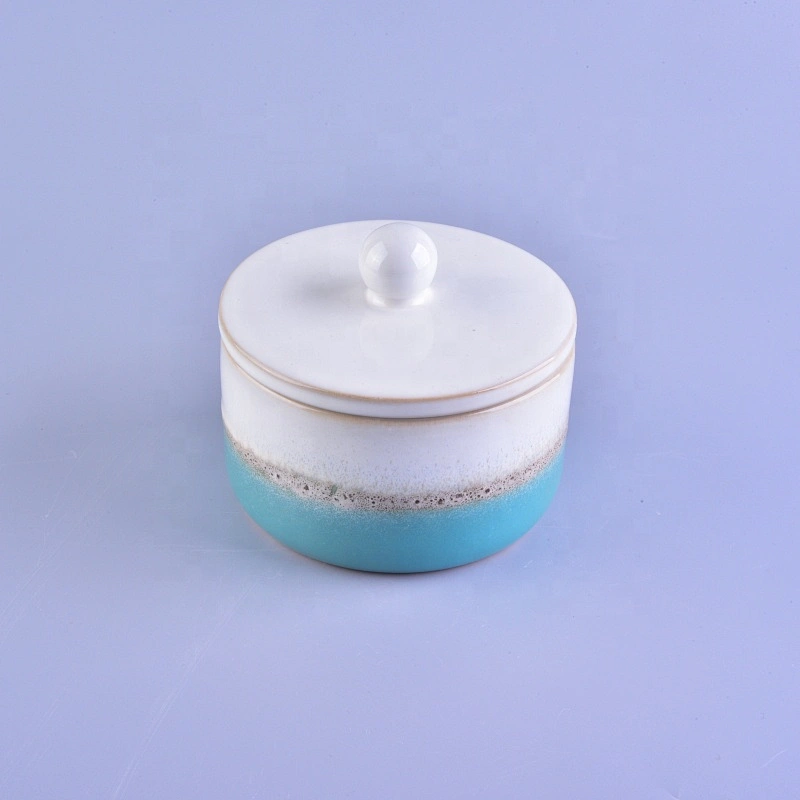 Antique ceramic votive candle holder with lid in bulk