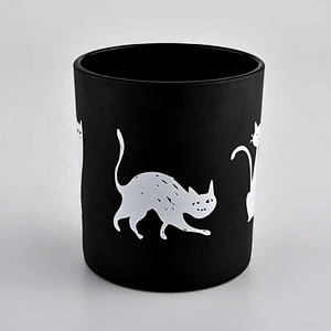 Sunny black frosted handmade candle glass holder suppliers