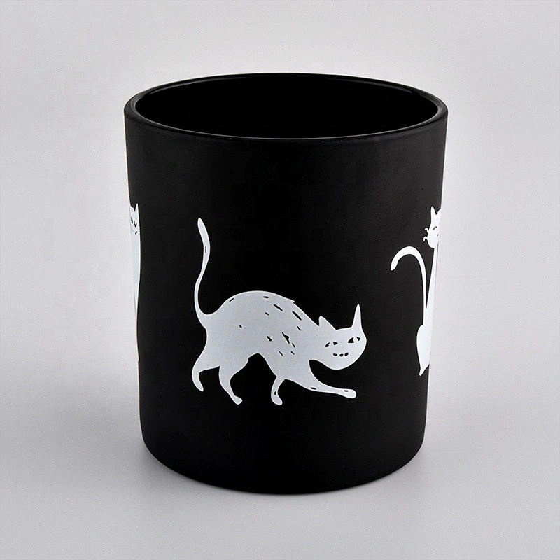 Sunny black frosted handmade candle glass holder suppliers