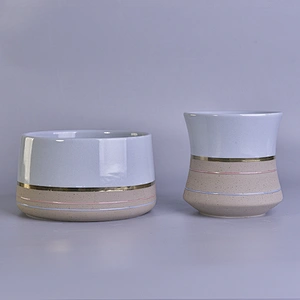 Wholesales custom matte ceramic candle jar 10oz 12oz