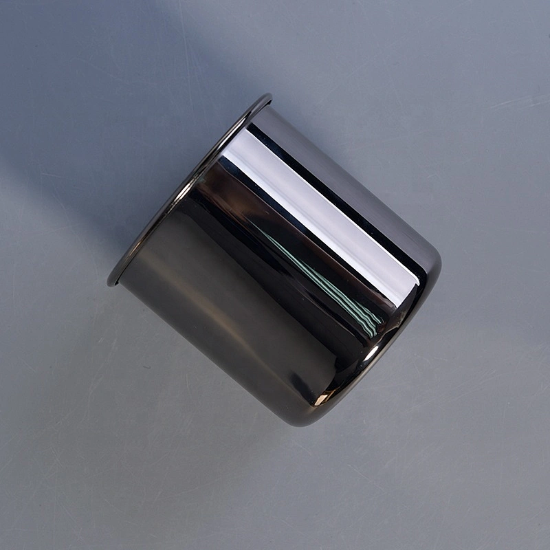 Cylinder silver Candle Jars Metal Container for Wedding Decor in bulk