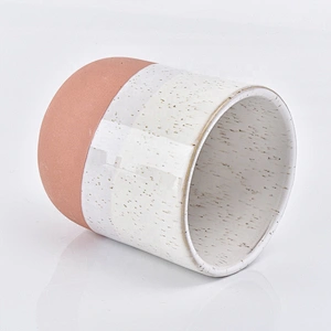 Matte ceramic candle tumbler iridescent candle jars supplier