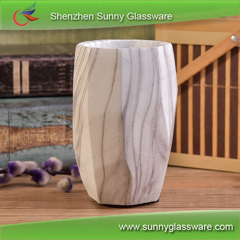 Empty concrete candle container matte pillar candle jars in bulk