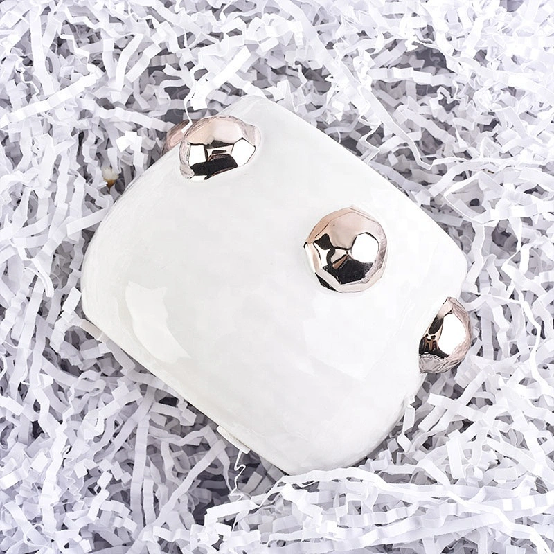 330ml White ceramic candle jar customized candle vessel party decor