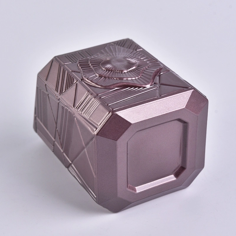 Sunny new design custom square votive Glass candle jar vessels